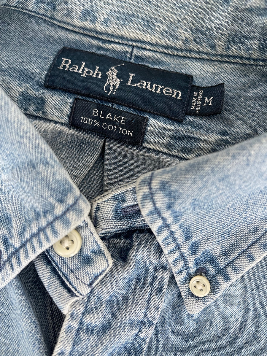 Vintage Denim Polo Ralph Lauren Button Up M