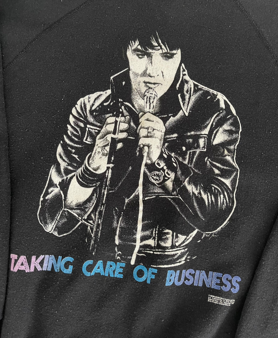 Vintage 1987 Elvis Presley Taking Care of Business Crewneck Sweater L