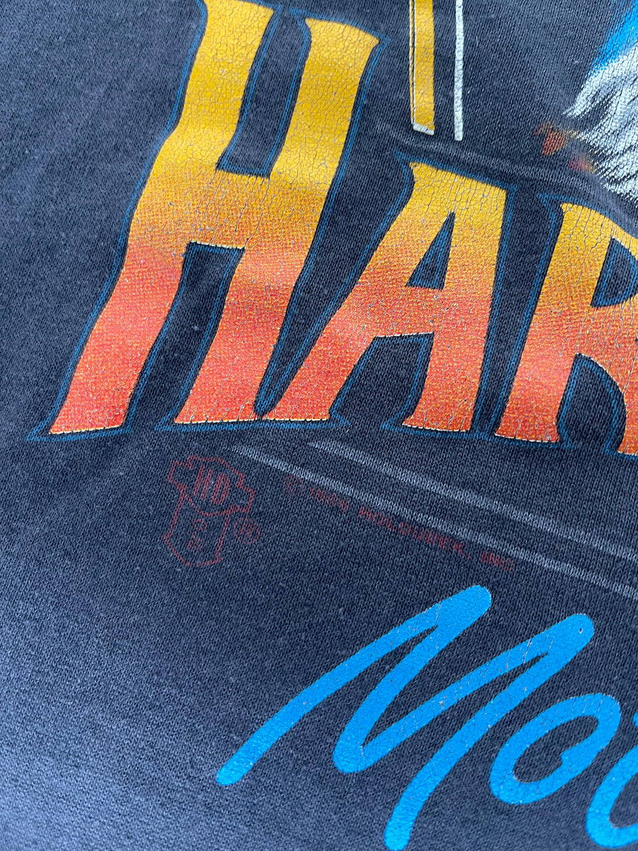 Vintage 1986 Born In The USA Harley Davidson Tee L