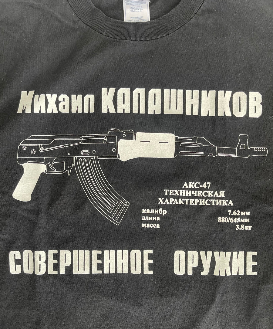 Vintage AK-47 World Massacre Mikhail Kalashnikov Tee L