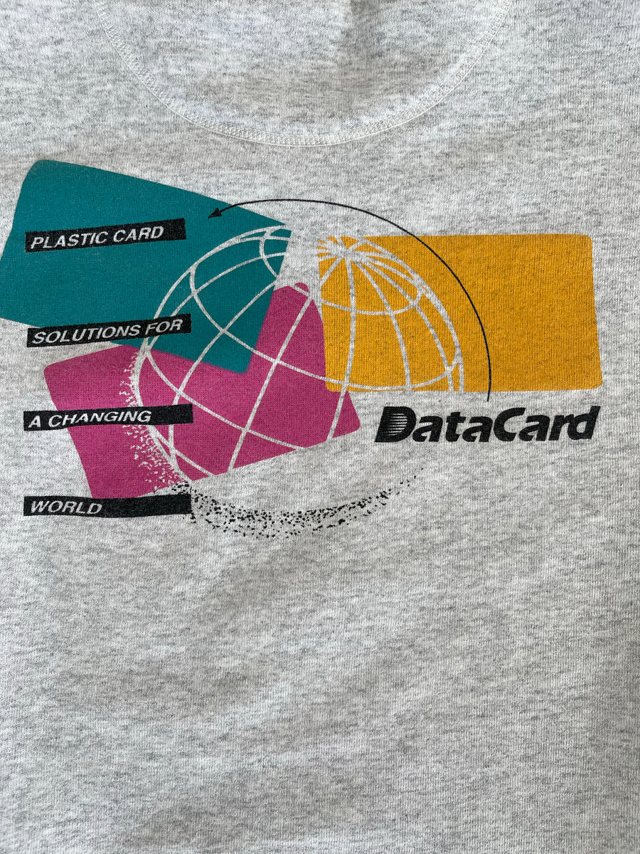 Vintage 1990S Data Card Graphic Sweater M
