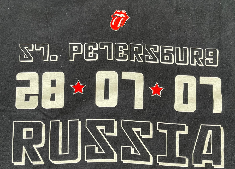 Rare Vintage 2007 Russia The Rolling Stones Tee L