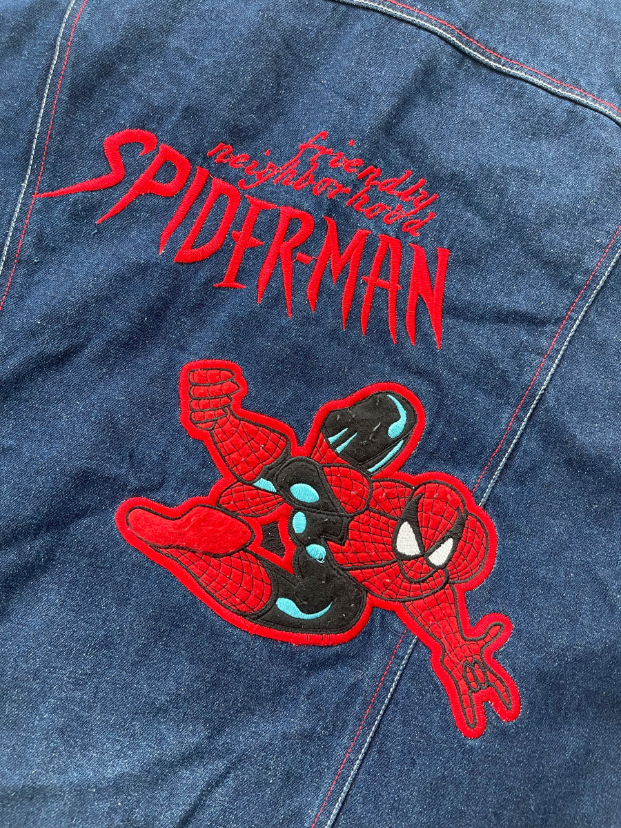 Vintage 2003 Spiderman Denim Jacket XL