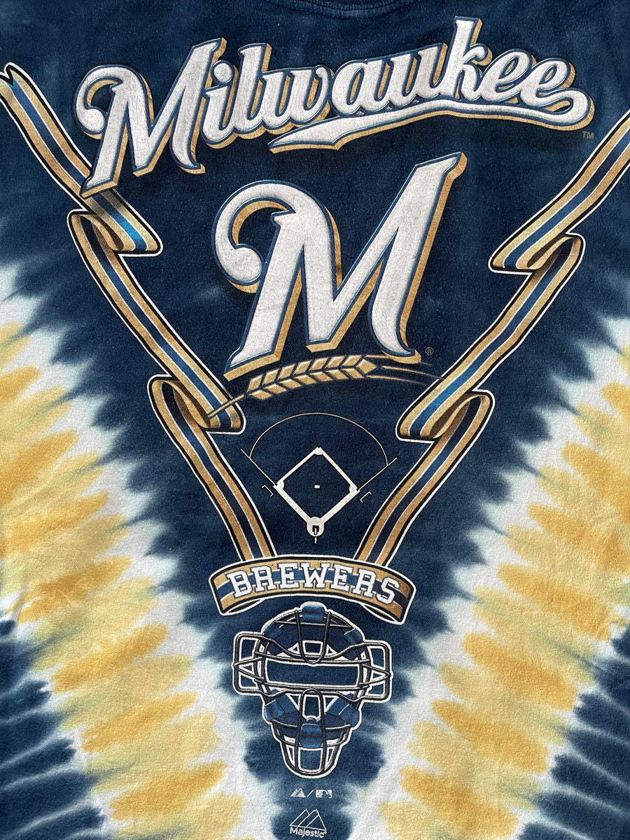 Vintage Tie Dye Milwaukee Brewers Tee XXL