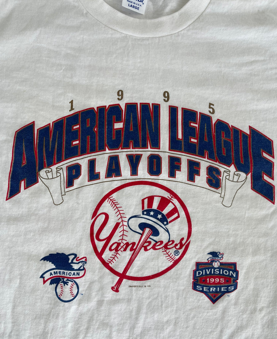 Vintage 1995 Starter New York Yankees Playoffs Tee L