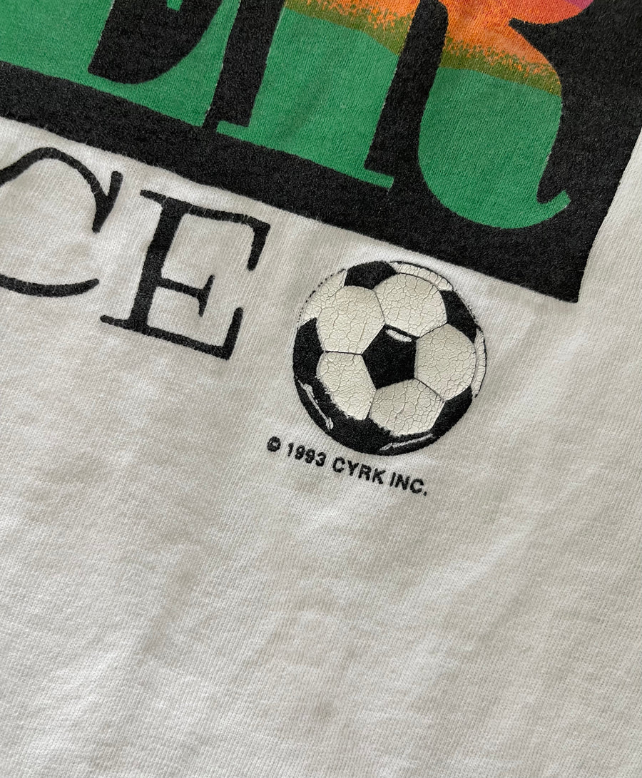 Vintage 1993 Aggressive By Nature Soccer Tee XL