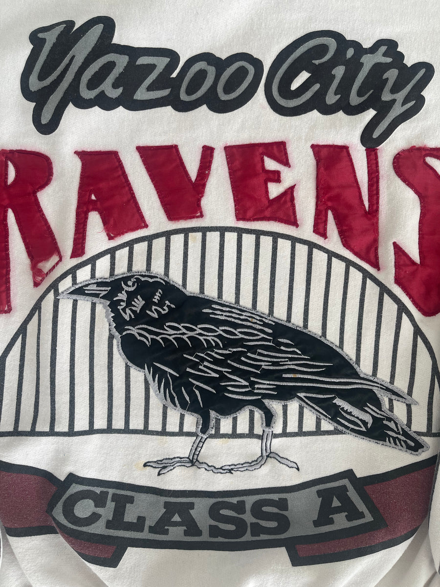 Vintage 90s Yazoo City Ravens Crewneck Sweater L