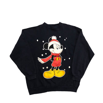 Vintage Disney Winter Snow Mickey Mouse Crewneck Sweater XL